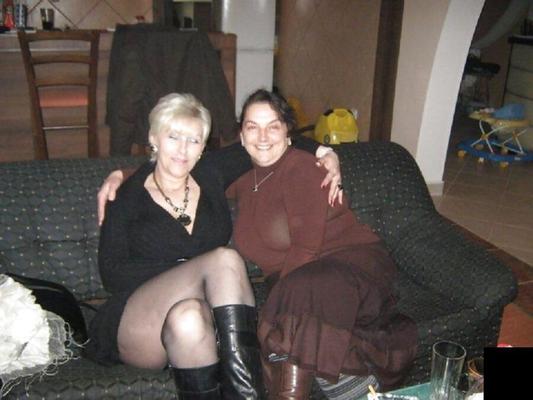 Blonde Mature in Boots and Pantyhose