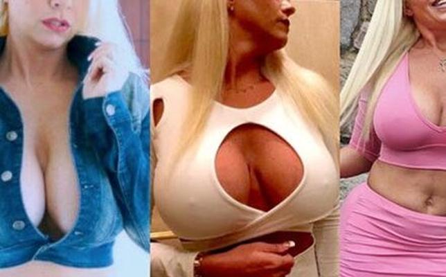 Blonde aux gros seins en forme