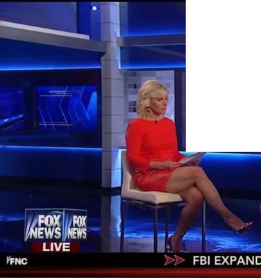 Gretchen Carlson - Red Leather Skirt