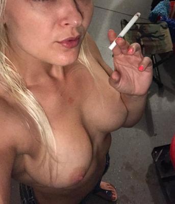 Smoking Hottie Blonde