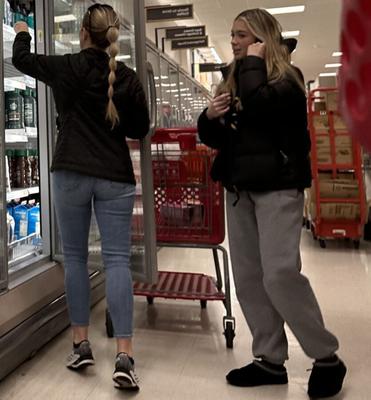 Target Sightings - Mother and Daughter Stocking Up for Break