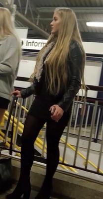 Long haired british blonde teen