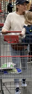 Costco Sightings - Blonde MILF w/Sky Blue Yoga Pants and shoes