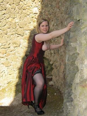 Medieval dress outdoors shoot