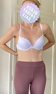 My skinny wife in her bra for dirty comments