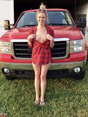 Blonde country girl being a slut