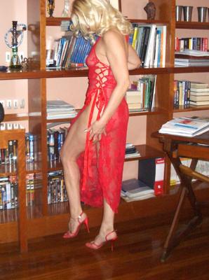 mi puta vestido largo rojo