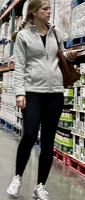 Costco Sighting - Tall Blonde Fit MILF with Braid