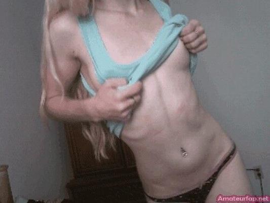 Beautiful Blonde Flashing Her Tiny Tits