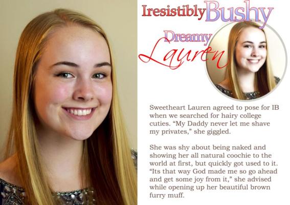 Dreamy Lauren - Fakes d'une blonde touffue irrésistiblement mignonne