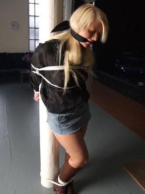 black blouse pole tied