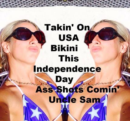 Suzie Takes On Tight USA Bikini For Independence Day