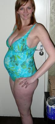 Pregnant young blonde