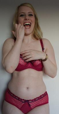 UK Blonde in lingerie