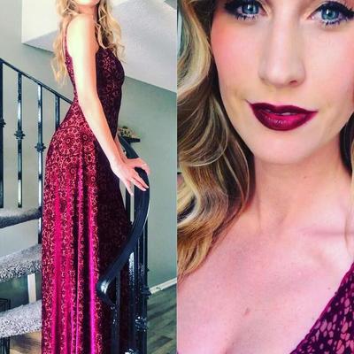 Maude Garrett - Red Sexy Dress