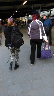 Candid Blonde Purple Ponytail