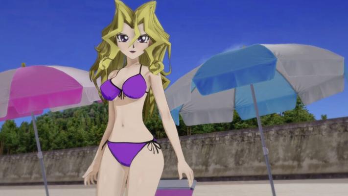 Yu Gi Oh - Mai Valentine se fait crémer sur une plage