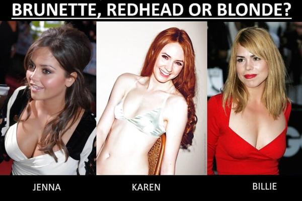 Celebrity Brunette, Redhead or Blonde