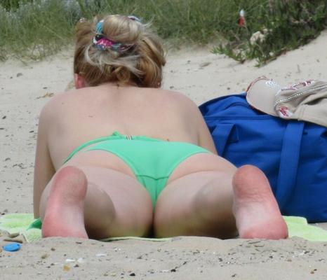 sexy blonde on a beach